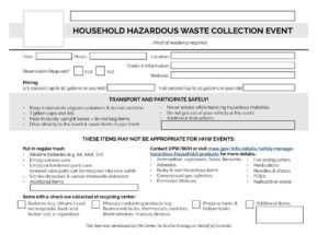 household hazardous waste collection event