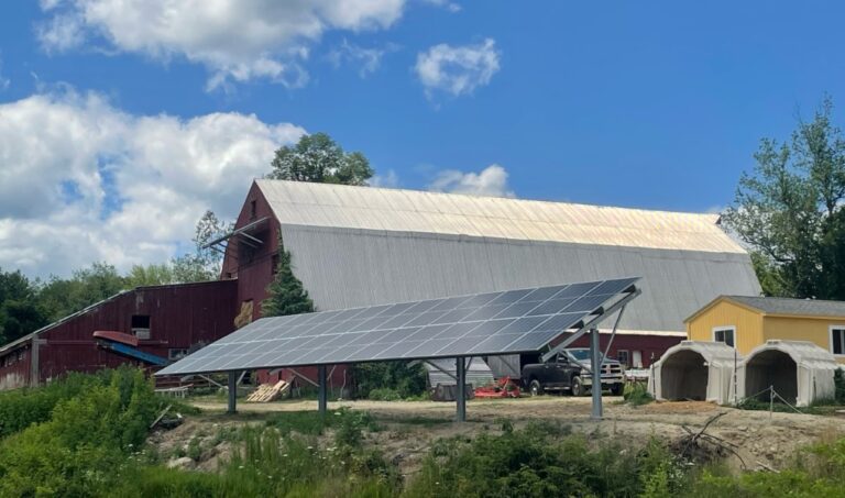 A farm with solar panels